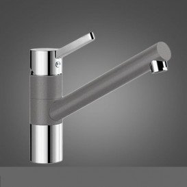 Смеситель для кухни Blanco Tivo SILGRANIT® однорычажный  хром/темная скала 518800