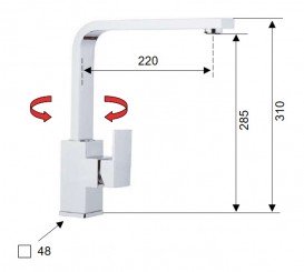 Змішувач для кухні Daniel одноважільний хром SK617CR