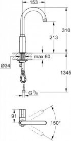 Змішувач для кухні для Grohe Red гарячої води хром 30035000