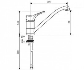 Смеситель для кухни Emmevi Granit Maya однорычажный кофе с молоком VP 3007