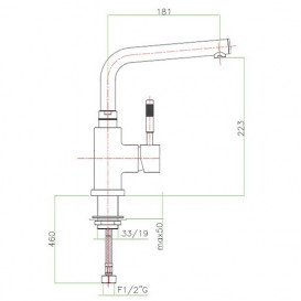 Змішувач для кухні Fiore Xenon одноважільний з висувною лійкою хром 44CR5499