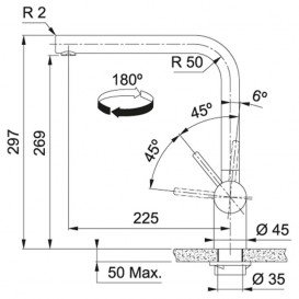 Змішувач для кухні Franke Atlas Neo змішувач нержавіюча сталь чорний 115.0550.424