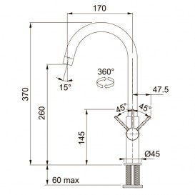Змішувач для кухні Franke Fox змішувач латунь хром 115.0250.143