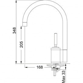 Смеситель для кухни Franke Joy Alto однорычажный латунь хром 115.0029.592