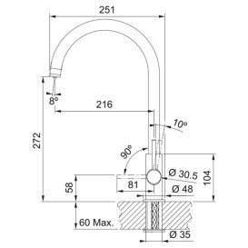 Змішувач для кухні Franke Lina Clear Water чорний матовий 120.0703.746