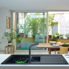 Смеситель для кухни Franke Lina L Clear Water черный матовый 120.0730.802