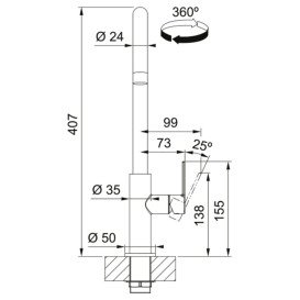 Змішувач для кухні Franke Maris Slim J хром 115.0728.384