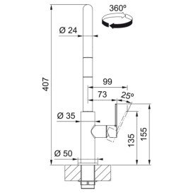 Смеситель для кухни Franke Maris Slim J вытяжной излив черный матовый 115.0728.389