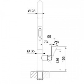 Змішувач для кухні Franke Maris Slim J Pull Down висувний вилив чорний матовий 120.0730.911