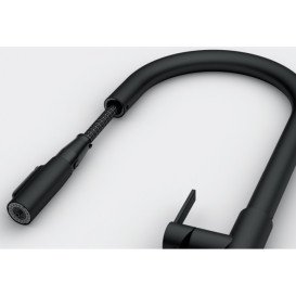 Змішувач для кухні Franke Maris Slim J Pull Down висувний вилив чорний матовий 120.0730.911