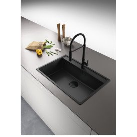 Змішувач для кухні Franke Maris Slim SemiPro витяжний вилив чорний матовий 115.0728.396