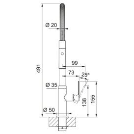 Змішувач для кухні Franke Maris Slim SemiPro витяжний вилив чорний матовий 115.0728.396