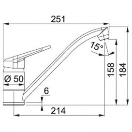 Змішувач для кухні Franke Novara-Plus латунь хром 115.0347.142