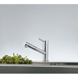 Змішувач для кухні Franke Orbit змішувач з виносним зливом нержавіюча сталь115.0569.461