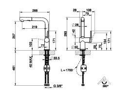 Змішувач для кухні Gessi Inedito з висувною лійкою нержавіюча сталь 60435#149