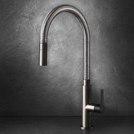 Змішувач для кухні Gessi Mesh одноважільний нержавіюча сталь/чорний 60003#599