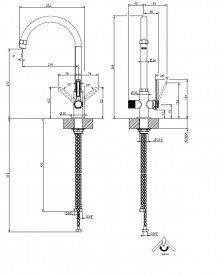 Змішувач для кухні Gessi Officine нержавіюча сталь 60057#149