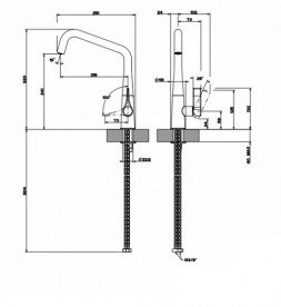 Смеситель для кухни Gessi Proton однорычажный хром 17179#031