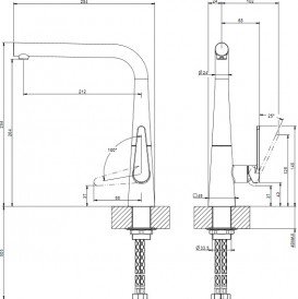 Смеситель для кухни Gessi Proton S однорычажный хром 60105#031