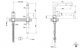 Смеситель для кухни Gessi Su&Giu с выдвижной лейкой нержавеющая сталь 50109#149