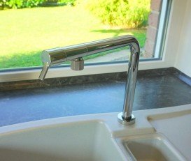 Смеситель для кухни Gessi Su&Giu со складным изливом хром 60071#031