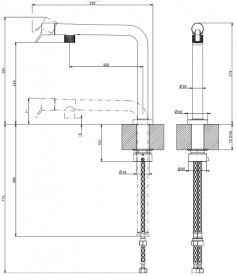 Смеситель для кухни Gessi Su&Giu со складным изливом хром 60071#031