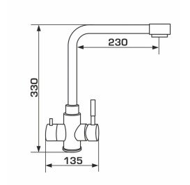 Смеситель для кухни Granado Badalona Lux под фильтр inox gz0407L