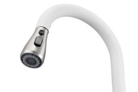 Смеситель для кухни Granado Campo Lux с выдвижным изливом white gz0505L