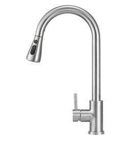 Змішувач для кухні Granado Campo Lux з висувним зливом inox gz0507L