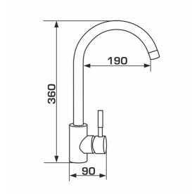 Смеситель для кухни Granado Elche Lux однорычажный inox gz0107L