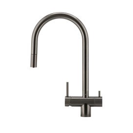 Змішувач для кухні Granado Ferrol під фільтр з висувним виливом PVD black gz0701PVD