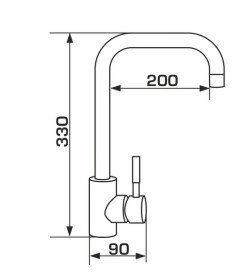 Смеситель для кухни Granado Oviedo Lux однорычажный gris gz0208L
