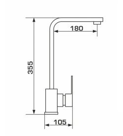 Смеситель для кухни Granado Tarrasa Lux однорычажный grafito gz0309L