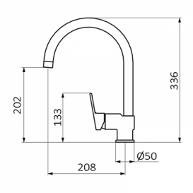Смеситель для кухни GRB Cocinas Winner однорычажный хром 940400