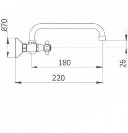 Смеситель для кухни GRB Kitchen однорычажный хром 80931800