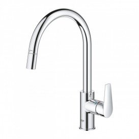 Смеситель для кухни Grohe BauEdge однорычажный с выдвижной лейкой хром 30536000