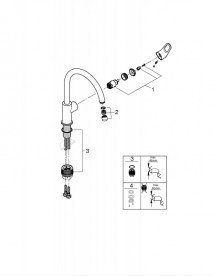 Змішувач для кухні Grohe BauFlow одноважільний хром 31538001