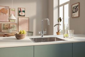 Змішувач для кухні Grohe Blue Pure Eurosmart із фільтром для води одноважільний хром 30587000