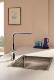 Смеситель для кухни Grohe Blue Pure Minta под фильтр с выдвижной лейкой хром 30601000