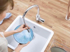 Змішувач для кухні Grohe Concetto DN 15 з висувною лійкою змішувач суперсталь 32663DC3