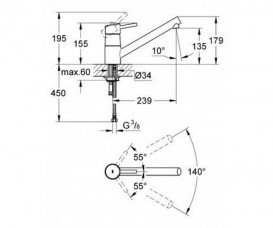 Змішувач для кухні Grohe Concetto змішувач хром 32659001