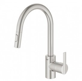 Смеситель для кухни Grohe Feel однорычажный с выдвижной лейкой суперсталь 31486DC1