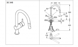 Змішувач для кухні Grohe Minta змішувач з висувним виливом хром 30348001