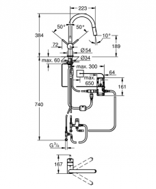 Смеситель для кухни Grohe Minta Touch однорычажный сенсорный суперсталь 31358DC2
