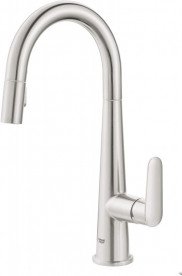 Смеситель для кухни Grohe Veletto однорычажный с выдвижной лейкой суперсталь 30419DC0