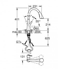 Смеситель для кухни Grohe Zedra с выдвижной лейкой суперсталь 32294DC2