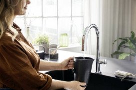 Змішувач для кухні Hansgrohe Aqittura M91 FilterSystem 210 одноважільний з висувним носиком стартовий комплект хром 76801000