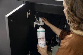 Смеситель для кухни Hansgrohe Aqittura M91 FilterSystem 240 однорычажный сталь 76802800