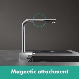 Змішувач для кухні Hansgrohe Aquno Select M81 з висувною лійкою хром 73830000