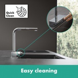 Змішувач для кухні Hansgrohe Aquno Select M81 з висувною лійкою хром 73830000